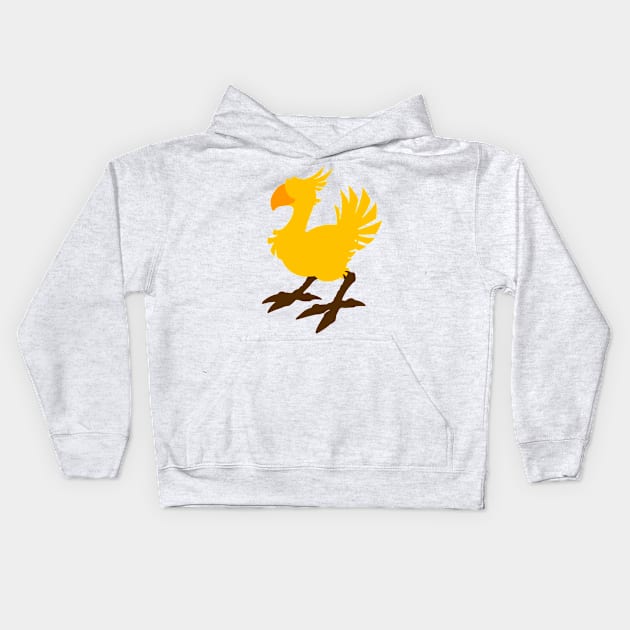 Chocobo Silhouette Kids Hoodie by AnotherOne